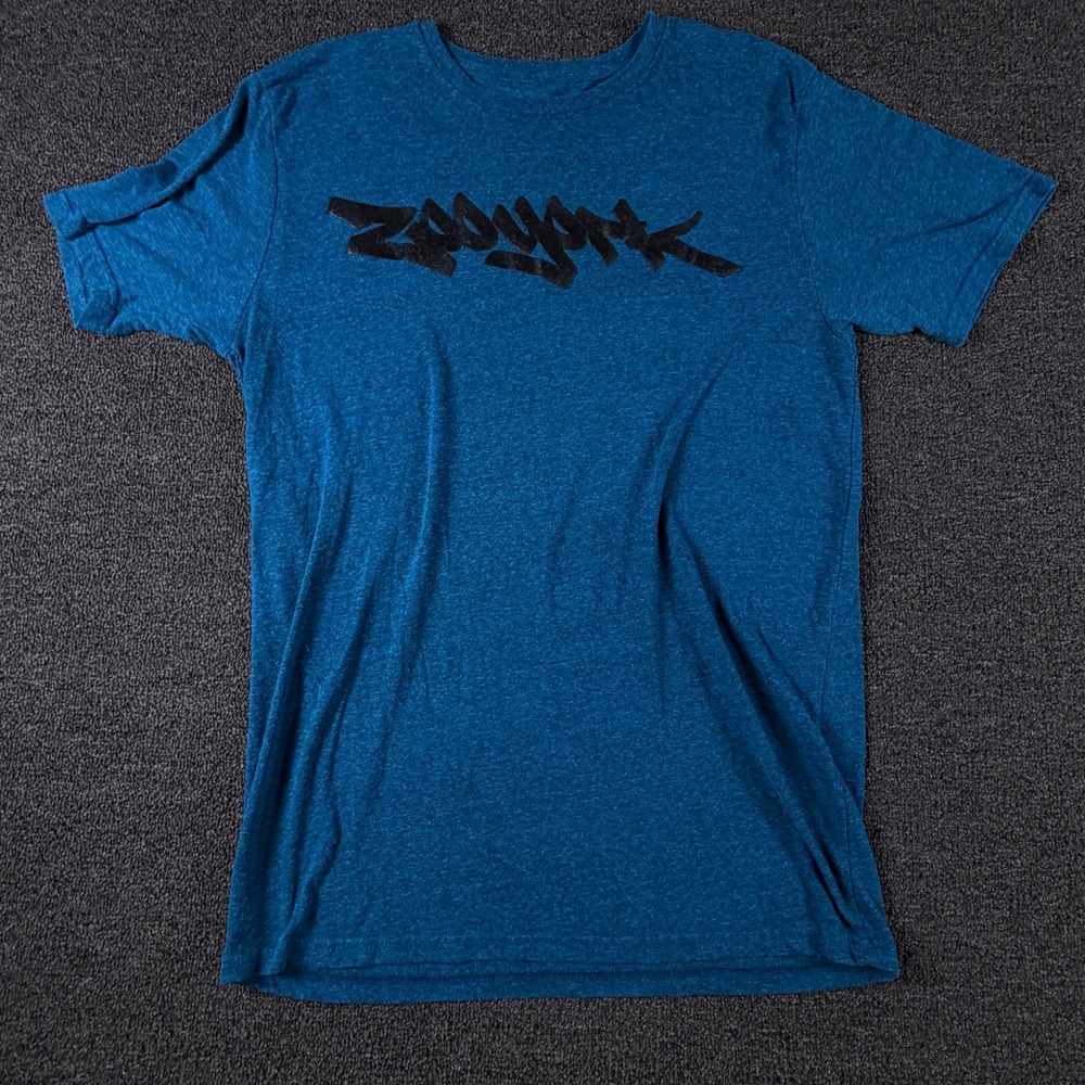 Zoo York T-Shirt Mens Medium Graphic Logo Blue Heathered Short Sleeve Skate
